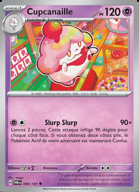Cupcanaille, carte Pokémon TWM 090 — extension Mascarade Crépusculaire