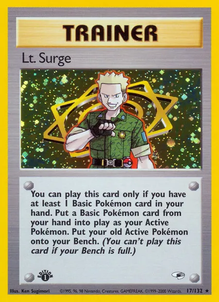 Lt. Surge, Pokémon card GH 17 — Gym Heroes set