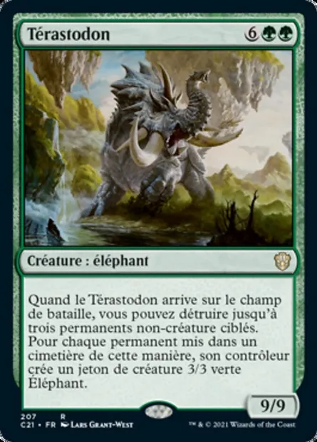 Térastodon, carte Magic C21 207 — extension Commander 2021
