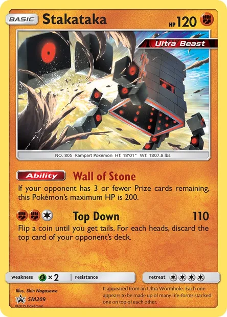 Stakataka, Pokémon card SM 209 — SM Black Star Promos set