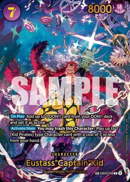 Eustass"Captain"Kid, One Piece card EB04-039 — EGGHEAD CRISIS set
