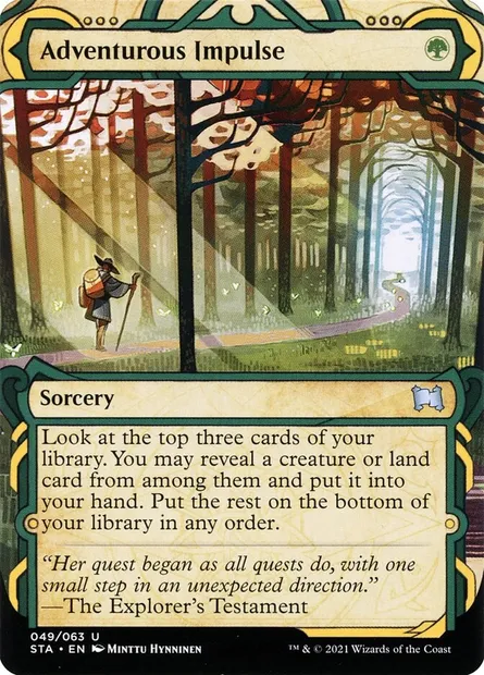 Adventurous Impulse, Magic card STA 49 — Strixhaven Mystical Archive set