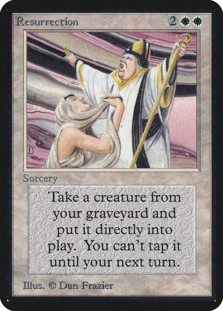 Resurrection, Magic card LEA 34 — Limited Edition Alpha set