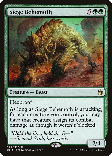 Siege Behemoth, Magic card CMA 144 — Commander Anthology set