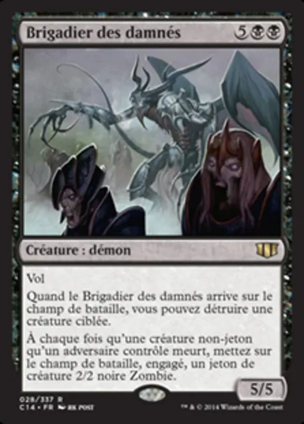 Brigadier des damnés, carte Magic C14 28 — extension Commander 2014