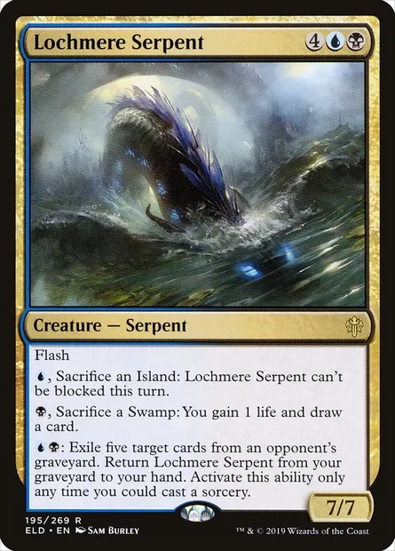 Lochmere Serpent, Magic card ELD 195 — Throne of Eldraine set