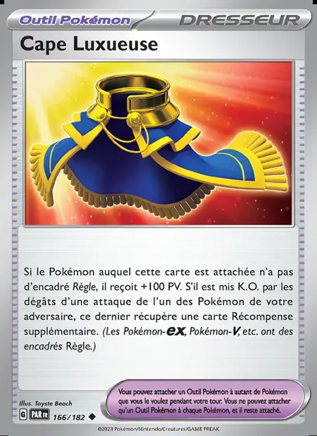 Cape Luxueuse, carte Pokémon PAR 166 — extension Faille Paradoxe
