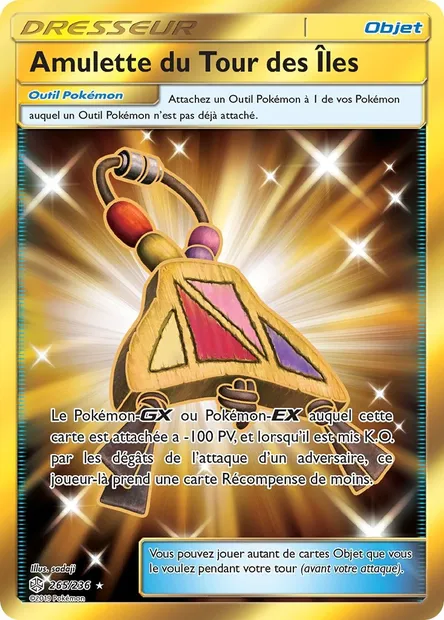 Amulette du Tour des Îles, carte Pokémon CEC 265 — extension Éclipse Cosmique