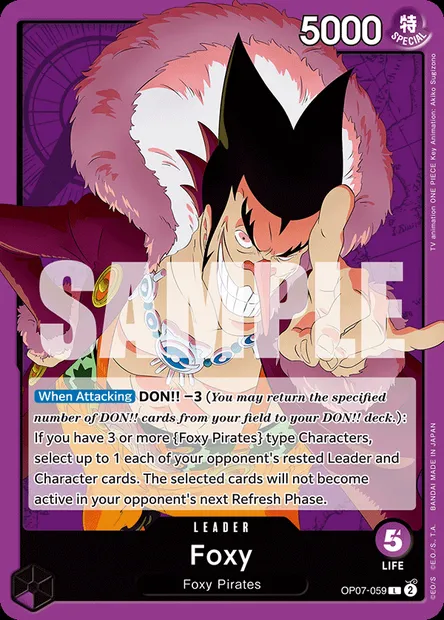 Foxy, One Piece card OP07-059 — 500 YEARS IN THE FUTURE set