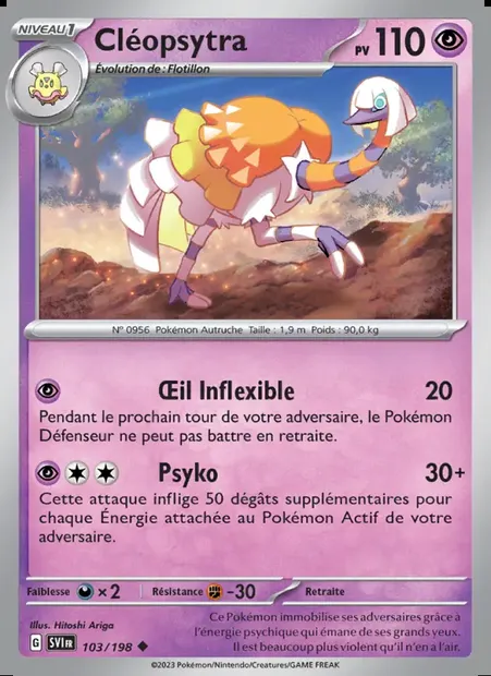 Cléopsytra, carte Pokémon SVI 103 — extension Écarlate et Violet