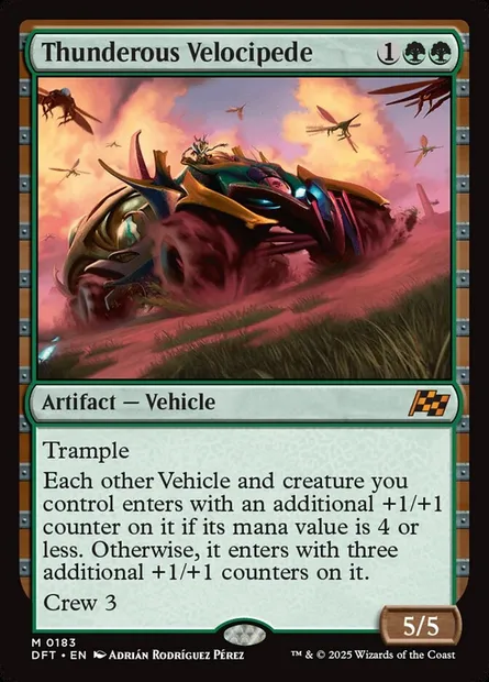 Thunderous Velocipede, Magic card DFT 183 — Aetherdrift set