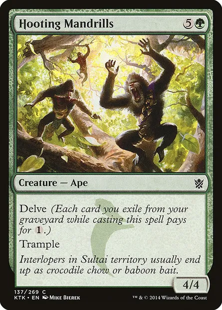 Hooting Mandrills, Magic card KTK 137 — Khans of Tarkir set