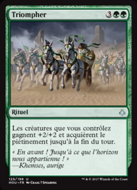 Triompher, carte Magic HOU 125 — extension L’âge de la destruction