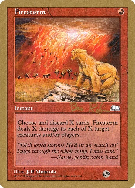 Firestorm, Magic card WC98 br101sb — World Championship Decks 1998 set
