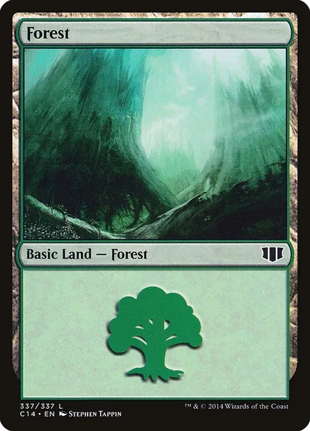Forest, Magic card C14 337 — Commander 2014 set