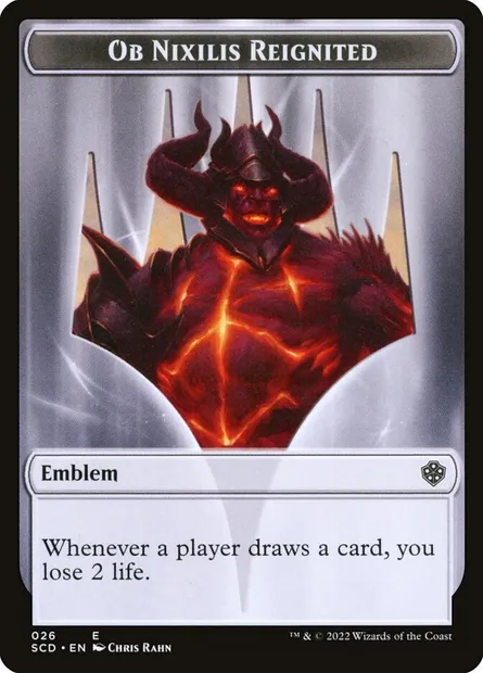 Ob Nixilis Reignited Emblem, carte Magic TSCD 26 — extension Starter Commander Deck Tokens