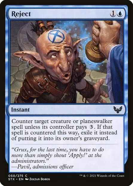 Reject, Magic card STX 50 — Strixhaven: School of Mages set