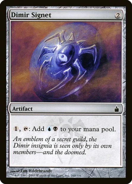 Dimir Signet, Magic card RAV 260 — Ravnica: City of Guilds set