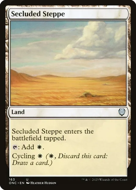 Secluded Steppe, Magic card ONC 163 — Phyrexia: All Will Be One Commander set