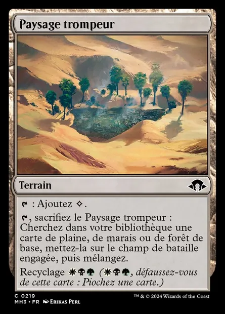 Paysage trompeur, carte Magic MH3 219 — extension Modern Horizons 3