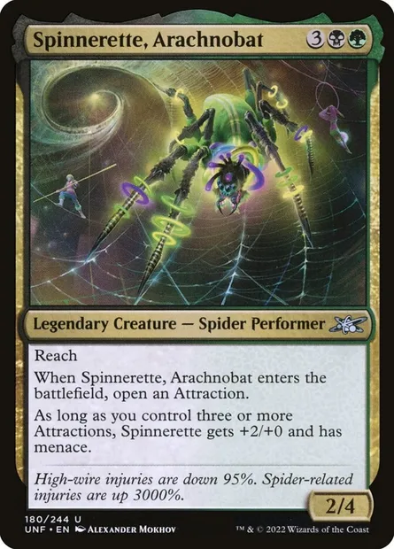 Spinnerette, Arachnobat, carte Magic UNF 180 — extension Unfinity