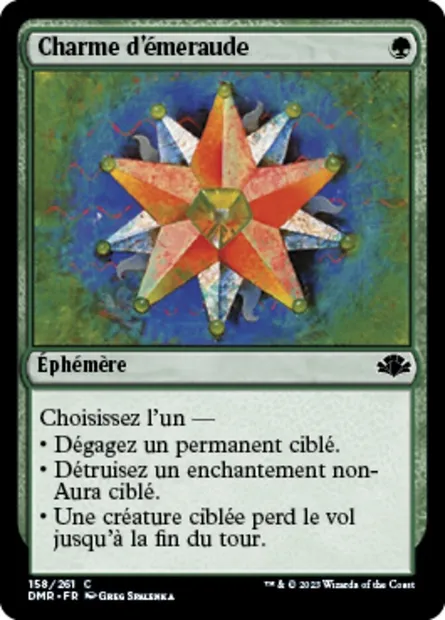 Charme d'émeraude, carte Magic DMR 158 — extension Dominaria Remastered