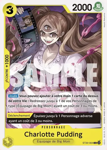 Charlotte Pudding, carte One Piece ST20-004 — extension JAUNE Charlotte Katakuri