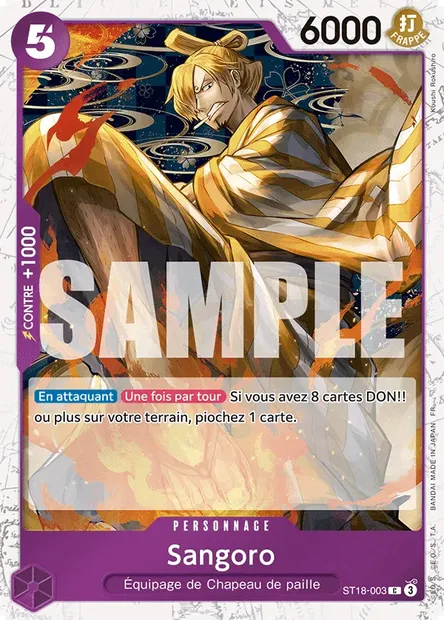 Sangoro, carte One Piece ST18-003 — extension VIOLET Monkey D. Luffy