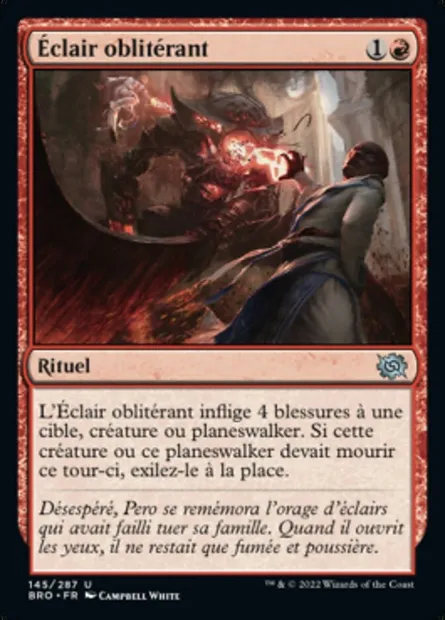 Éclair oblitérant, carte Magic BRO 145 — extension La Guerre Fratricide