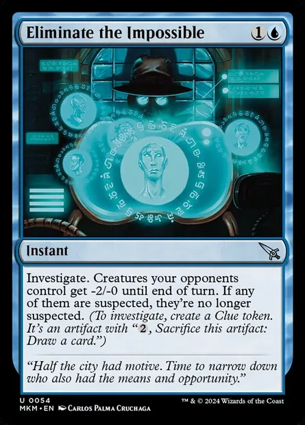 Eliminate the Impossible, Magic card MKM 54 — Murders at Karlov Manor set