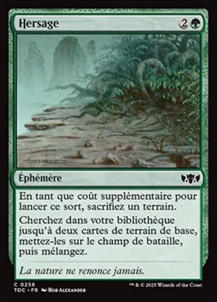 Hersage, carte Magic TDC 258 — extension Tarkir: Dragonstorm Commander