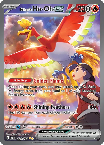Ethan's Ho-Oh ex, Pokémon card DRI 230 — Destined Rivals set
