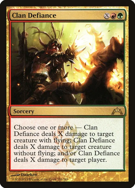 Clan Defiance, Magic card GTC 151 — Gatecrash set