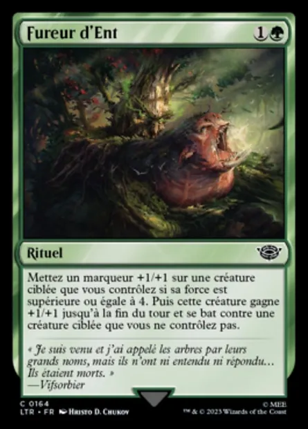 Fureur d'Ent, carte Magic LTR 164 — extension Le Seigneur des Anneaux : chroniques de la Terre du Milieu