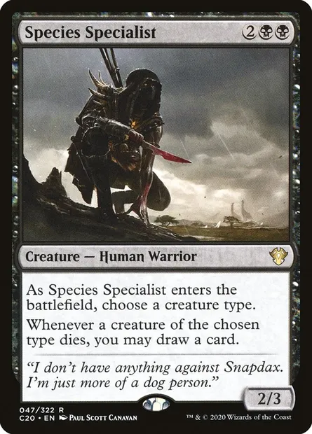 Species Specialist, Magic card C20 47 — Commander 2020 set
