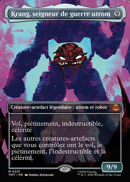 Krang, seigneur de guerre utrom, carte Magic TMT 221 — extension Teenage Mutant Ninja Turtles