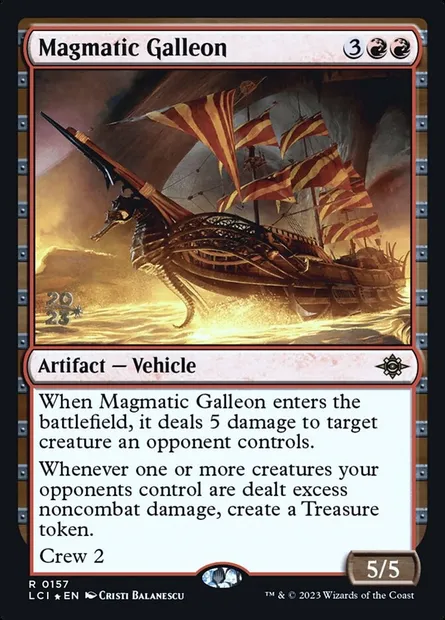Galion magmatique, carte Magic PLCI 157s — extension The Lost Caverns of Ixalan Promos