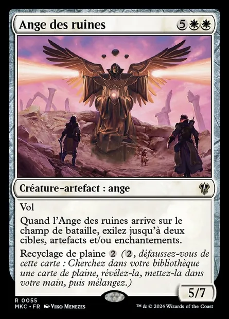 Ange des ruines, carte Magic MKC 55 — extension Murders at Karlov Manor Commander