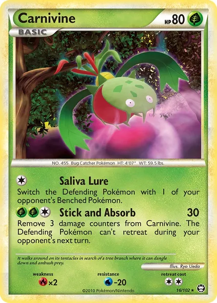 Carnivine, Pokémon card TM 16 — Triumphant set