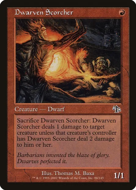 Nain brûleur, carte Magic JUD 86 — extension Jugement