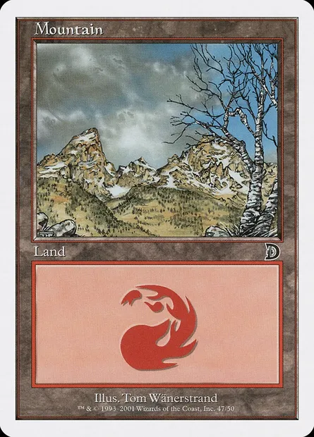 Mountain, Magic card DKM 47 — Deckmasters set