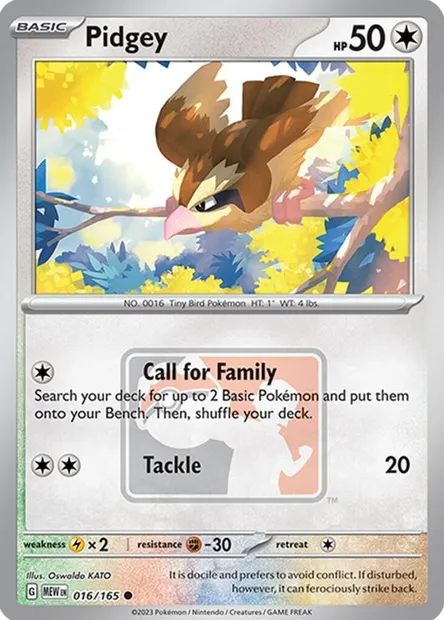 Roucool, carte Pokémon LGP 016-2 — extension League Promos