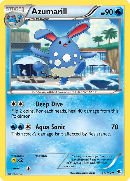 Azumarill, Pokémon card BCR 37 — Boundaries Crossed set