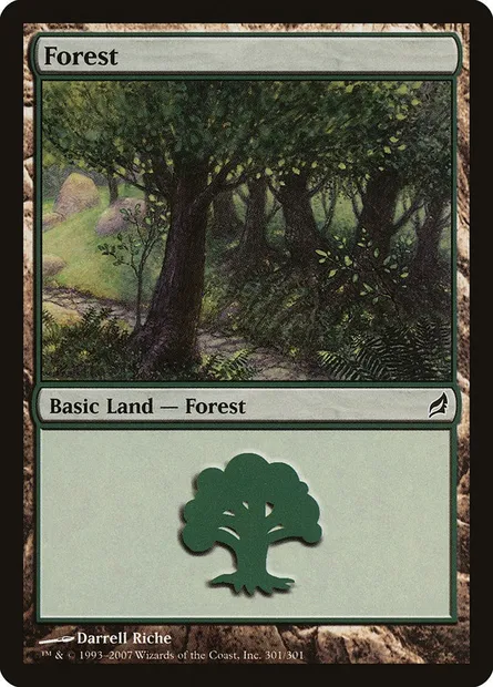 Forest, Magic card LRW 301 — Lorwyn set