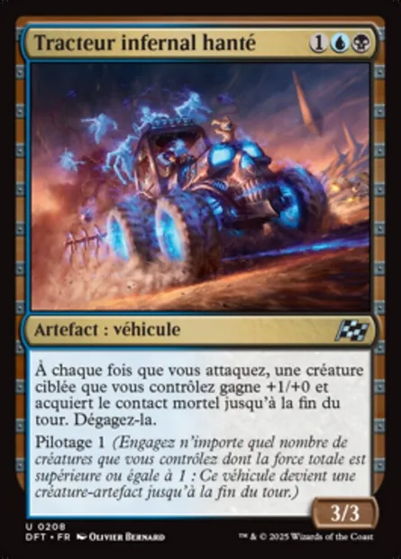 Tracteur infernal hanté, carte Magic DFT 208 — extension Aetherdrift