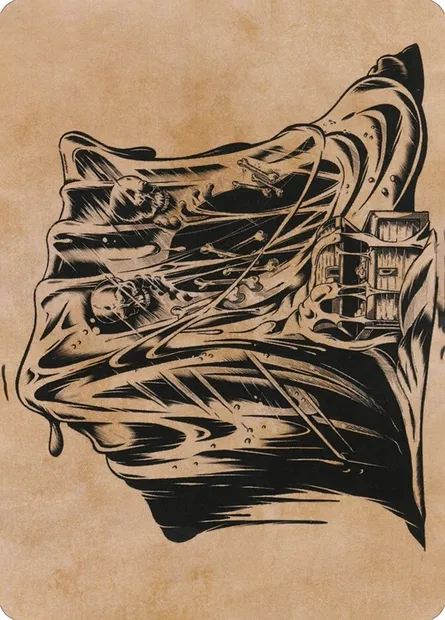 Gelatinous Cube // Gelatinous Cube, carte Magic AAFR 71 — extension Adventures in the Forgotten Realms Art Series