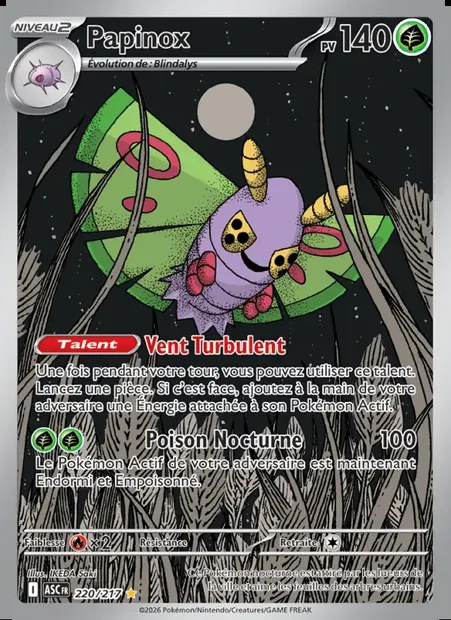 Papinox, carte Pokémon ASC 220 — extension Héros Transcendants