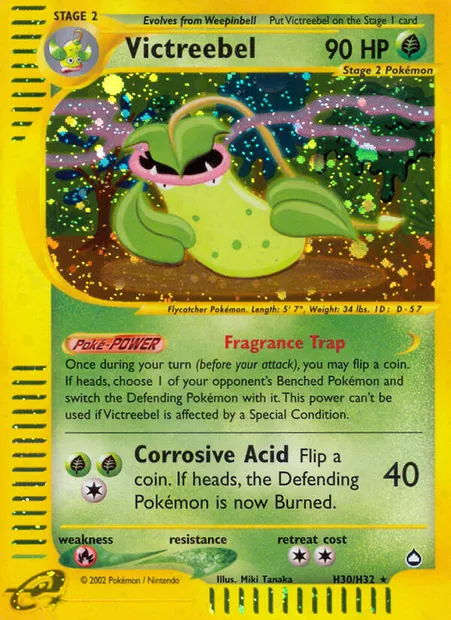 Victreebel, Pokémon card AQ H30 — Aquapolis set