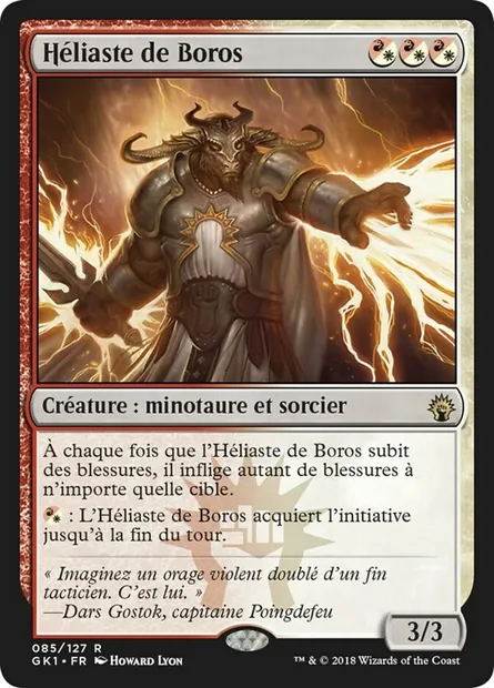 Héliaste de Boros, carte Magic GK1 85 — extension GRN Guild Kit