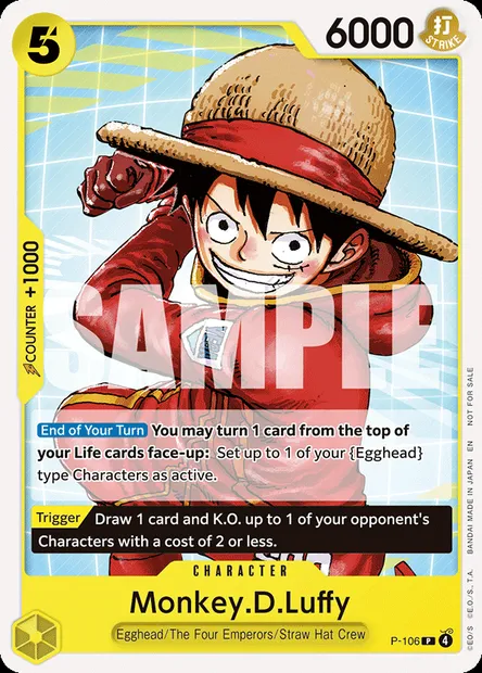 Monkey.D.Luffy, One Piece card P-106 — Promotion card set